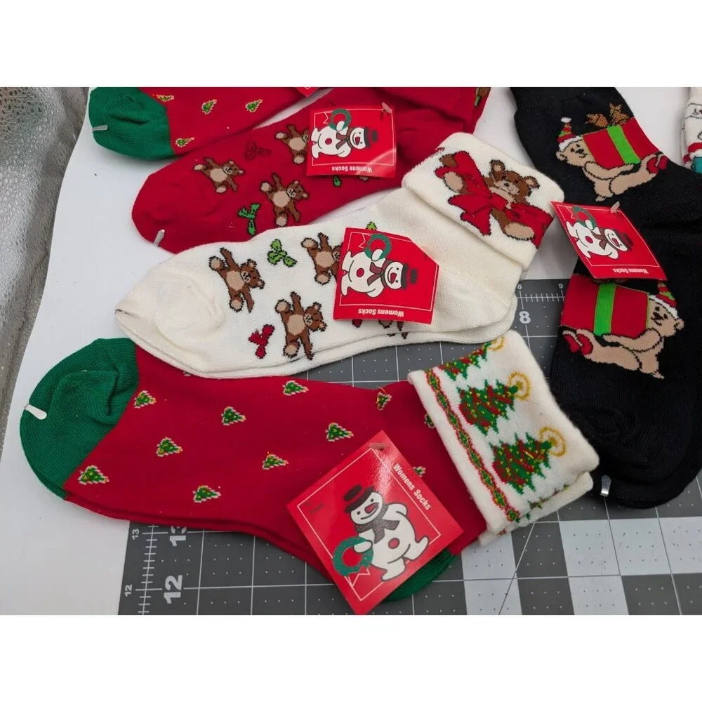 Walmart Target Womens Christmas Socks Lot‎ Vintage